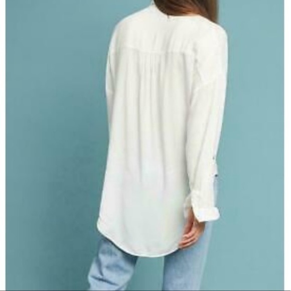 Anthropologie Maeve button up tie front top - Picture 8 of 10